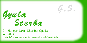 gyula sterba business card